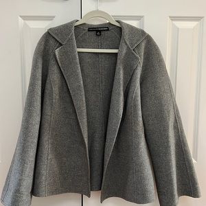 Grey wool cocoon jacket